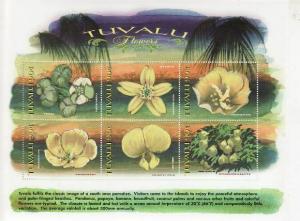 Tuvalu - Flowers 2 Sheet/6 Stamp & S/S Set  20J-003