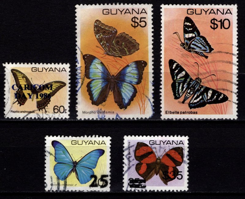 Guyana 1978 Butterflies incl. Optd., Part Set [Used]