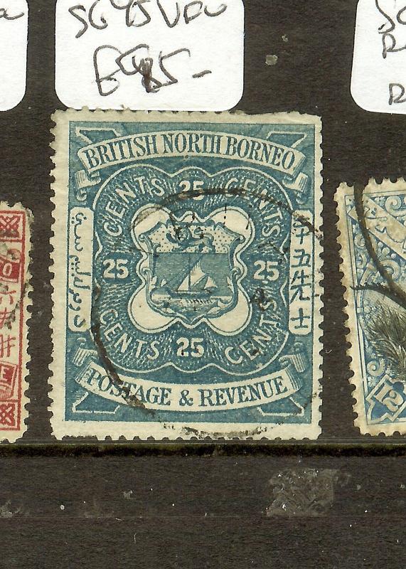 NORTH BORNEO  (P2907B) 25C LION CRESTP&R SG45    VFU