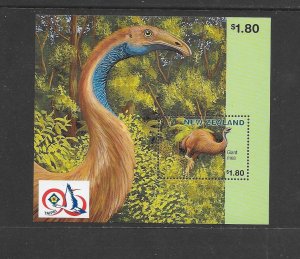 BIRDS - NEW ZEALAND #1398b  TAIPEI S/S   MNH