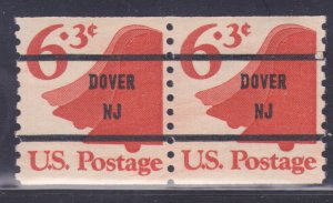MNH US Bureau Precancels: NJ; Dover #1518a–81 6.3¢ Bell Coil Pair