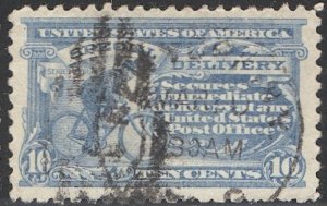 US 1916 Sc E10 Used Special Delivery VF, Bicycle Messenger, large margins