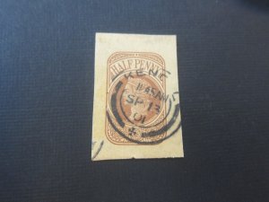 GB QV Postal Stationery Cutdown  Stock#19123