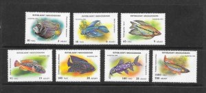 Malagasy MNH 1192-8 Aquarium Fish SCV 5.75