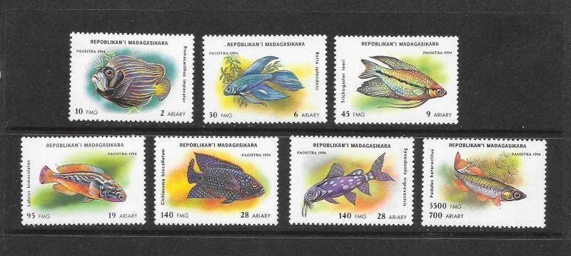 Malagasy MNH 1192-8 Aquarium Fish SCV 5.75