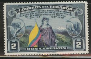 Ecuador Scott 366 MH* 1938 Liberty Flag stamp 