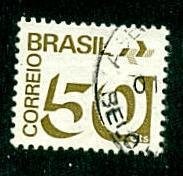 Brazil - #1255 Numeral & Post Office Emblem - Used