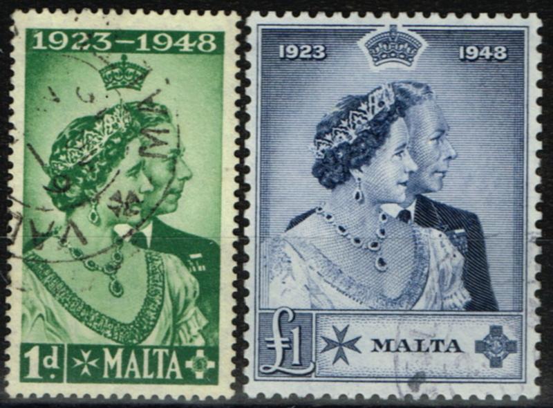 Malta 1949 RSW set of 2 SG249-250 Superb Used 