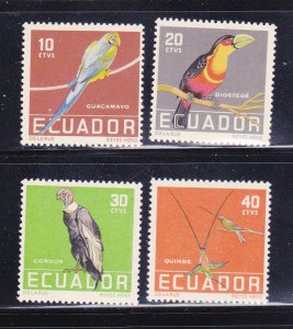 Ecuador 634-637 Set MNH Birds (A)