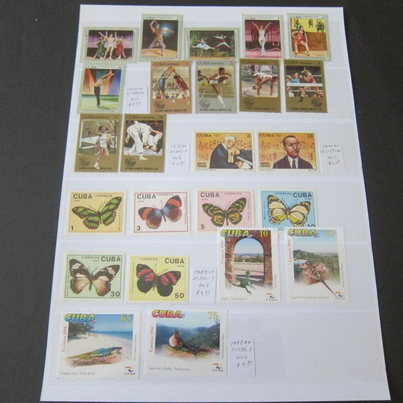 Cuba modern sets 176 stamps All MNH 