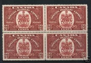 Canada #E8 VF/NH Block