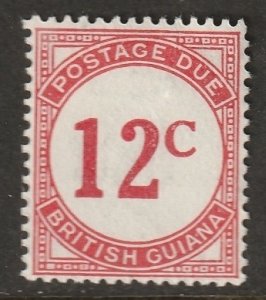 British Guiana 1955 Sc J4 postage due MLH* chalky paper