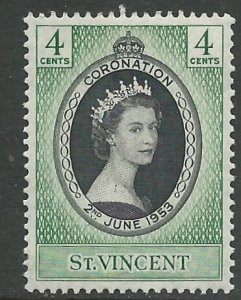 St. Vincent # 185  Elizabeth II Coronation (1) VLH Unused