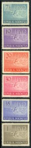 INDONESIA 1951 UN and REPUBLIC Anniversary Set Sc 362-367 MLH
