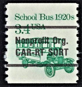 US 2123a MNH VF 3.4 Cent School Bus 1920's Coil