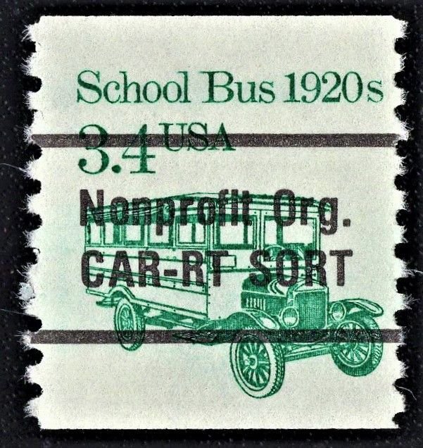 US 2123a MNH VF 3.4 Cent School Bus 1920's Coil