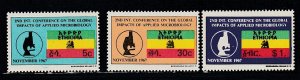 Ethiopia # 485-487, Microscope & Flag, Mint NH, 1/2 Cat