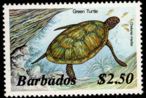 Barbados Scott 657 MNH** Green Turtle stamp