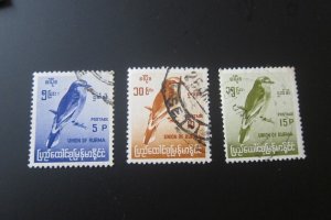 Burma 1964 Sc 179-81 FU