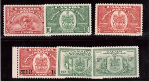 Canada #E6 - #E11 VF/NH Set