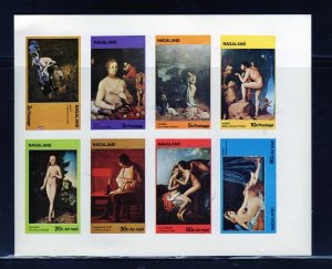 NAGALAND OF INDIA 1972 NUDE PAINTINGS MINT VF NH O.G M/S8 (34NAG)