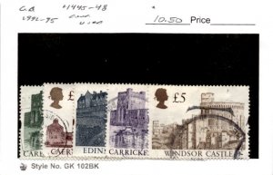 Great Britain, Postage Stamp, #1445-1448 Used, 1992 Castles (AC)