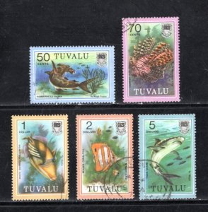 Tuvalu #109-113 short set  VF,  Used,   CV $6.60   ...   6640037