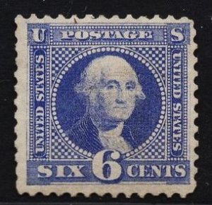 US Stamp #115 6c Ultramarine Washington MINT NO GUM SCV $1000