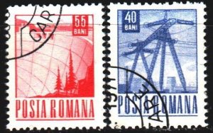 Romania. 1969. 2745-46. Energy Standard. USED.