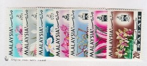 Malaysia Sabah Sc 17-23 MNH issue of 1965 Flowers