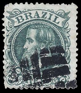 Brazil 1882 Sc 83 UVG rouletted type 1