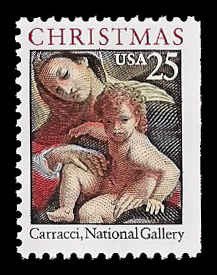 PCBstamps   US #2427 Bk Sgl 25c Christmas Madonna, MNH, (5)