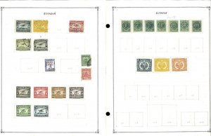 Ecuador 1865-1938 M & U Hinged on Blank Scott Internsational Pages.