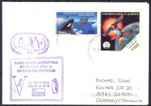 {A645} Chile 1999 Birds Whales Antarctic Ships Station Eduardo Frei Cover