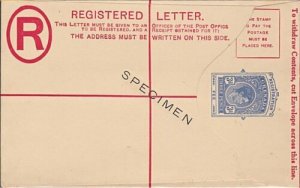 GRENADA GVI 3d registered envelope oveprinted SPECIMEN - scarce............54759 