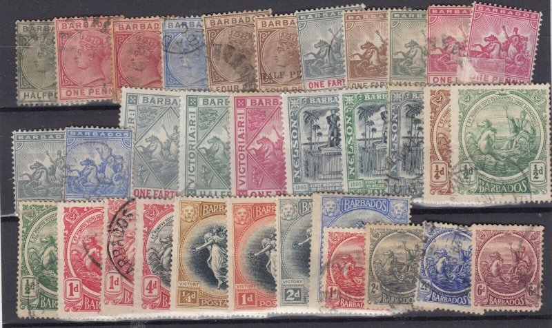 Barbados QV/KEVII Collection Of 33 MH/FU BP6307