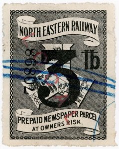 (I.B) North Eastern Railway : Prepaid Newspaper Parcel 3lb (Local)