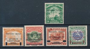 [116130] El Salvador 1929 Airmail overprints new values  MLH