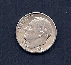 1952D Roosevelt Dime, Coin Liquidation by PBS Stamps