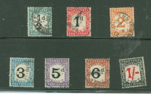 Transvaal #J1-J7 Used Single (Complete Set)