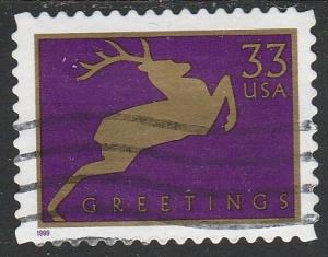 3358 - Xmas Deer used vf .