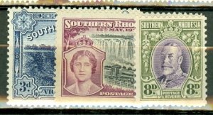 LC: Southern Rhodesia 23,27,21-7,37A,37b,38-41 mint CV $82; scan shows a few