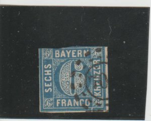 Bavaria  Scott#  11  Used  (1862 Complete Circle)