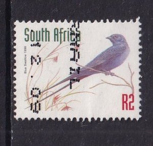 South Africa    used 1998  fauna  2r blue swallow