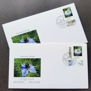 Germany Flowers Definitive 2018 Love-in-a-mist Flora Plant (FDC pair)