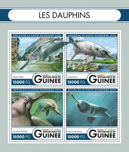 GUINEA 2016 SHEET DOLPHINS MARINE LIFE