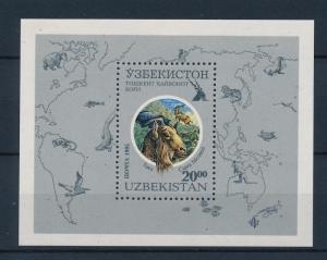 [40024] Uzbekistan 1995 Wild Animals Mammals Zoo Markhor Wild goat MNH Sheet