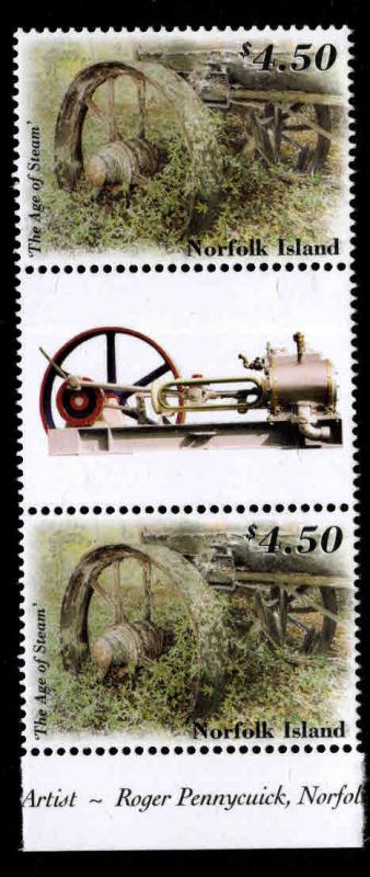 Norfolk Island Scott 763 Age of Steam MNH** Gutter pair of stamps