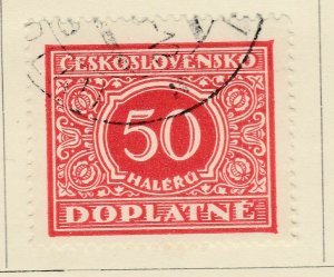 1928 A6P1F138 Czechoslovakia Postage Due Stamp 50h 50h Used-