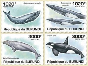 BURUNDI 2011 - Whales M/S. Official issues.